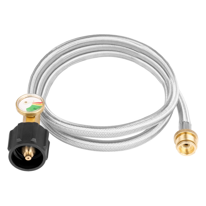 Empava 5 Ft Stainless Braided Propane Hose Adapter With Propane Tank